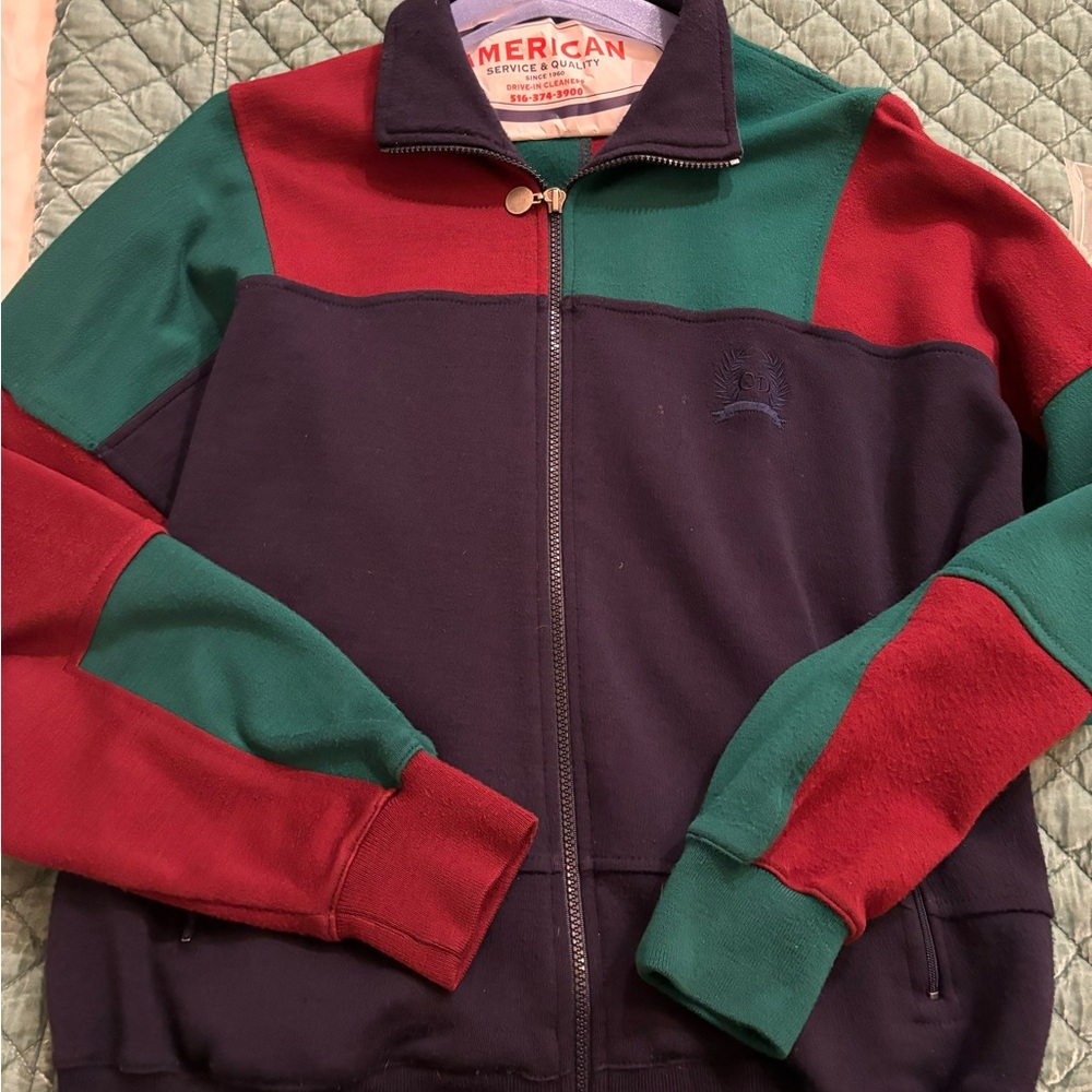 Christian dior vintage colorblock zip up